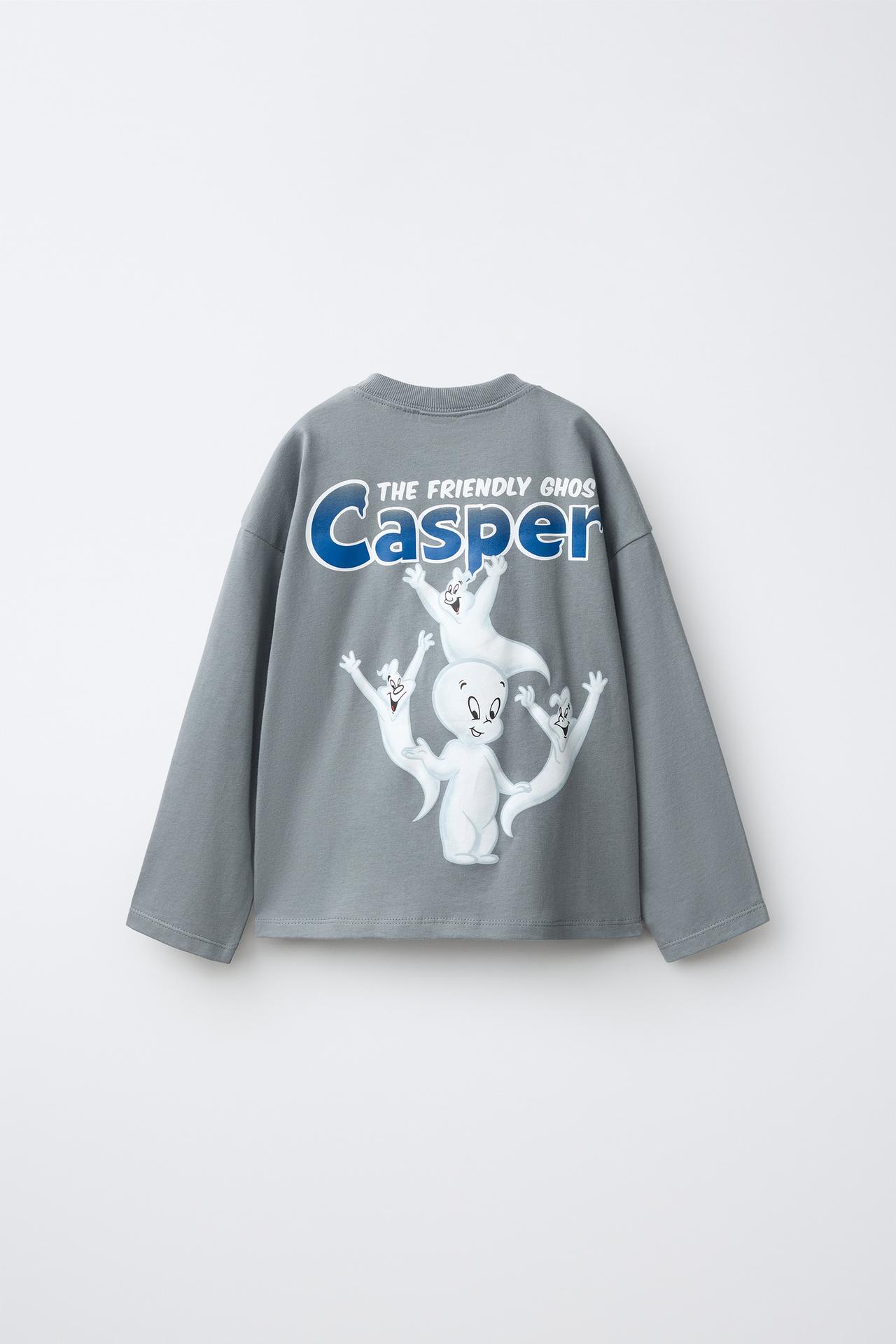 CASPER © CLASSIC MEDIA, LLC. ALL RIGHTS RESERVED PRINT T-SHIRT — Pearl gray