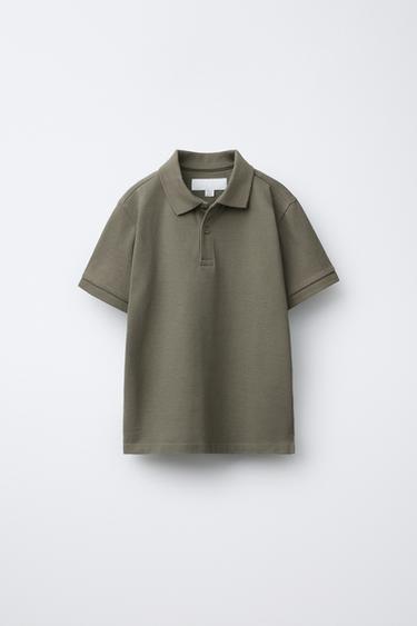 Zara BAZIČNA POLO MAJICA OD PIKEA – tamnosiva