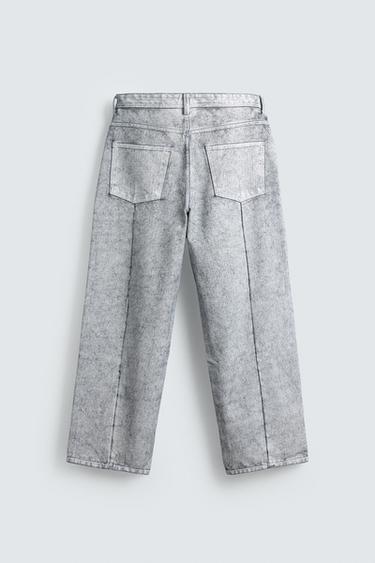 WAXED FINISH BAGGY FIT JEANS - white by Zara - Image 7