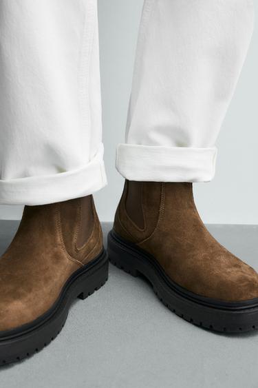 LEATHER CHELSEA BOOTS - Brown by Zara - Image 2