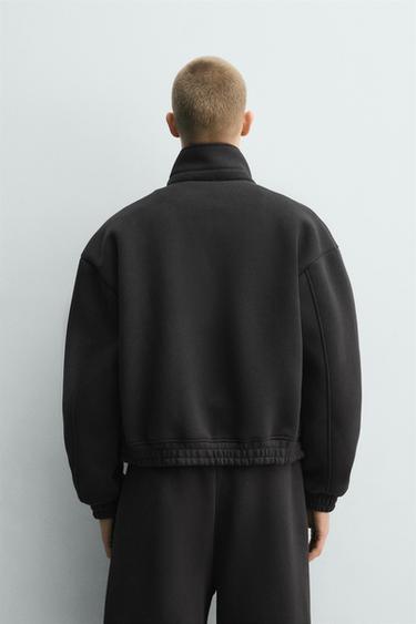 CROPPED FIT TECHNICAL JACKET - Black by Zara - Image 2