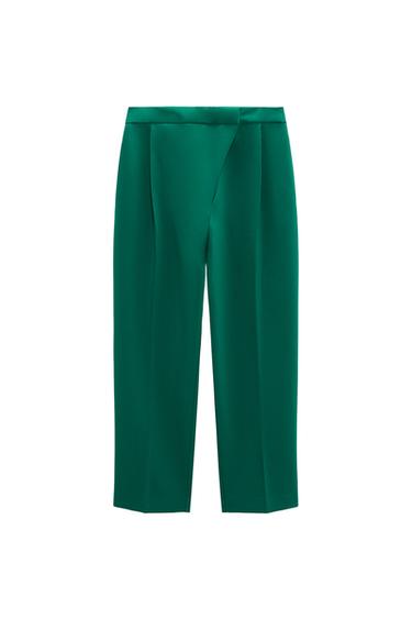 DARTED CROSSOVER TROUSERS