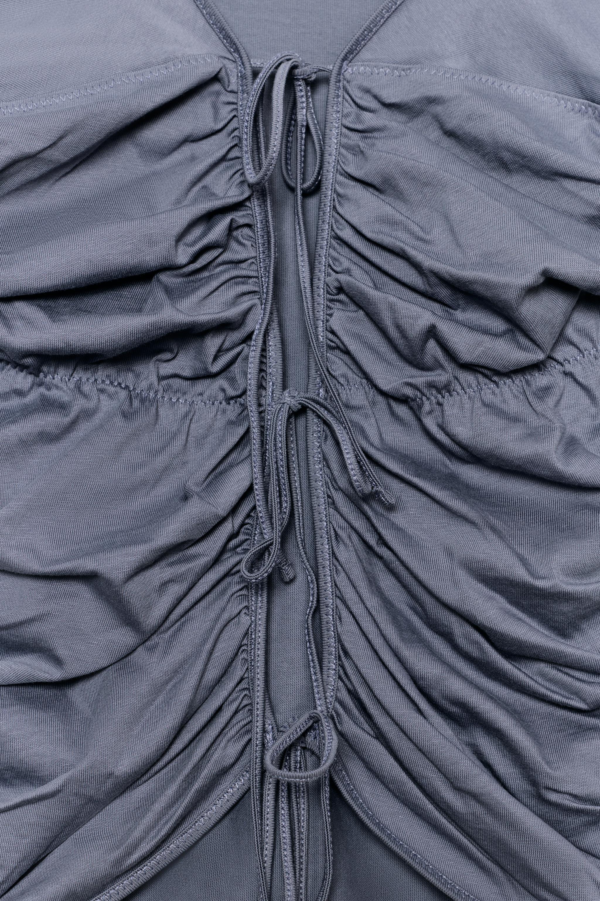 RUCHED TIE TOP