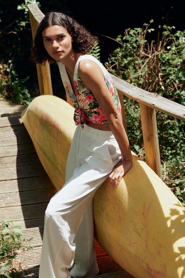 PRINTED KNOT TOP - Multicoloured by Zara - Image 0