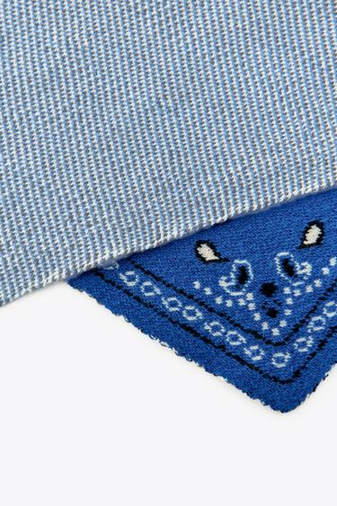 BANDANA POINT IMPRIMÉE - Bleu roi de Zara - Image 2
