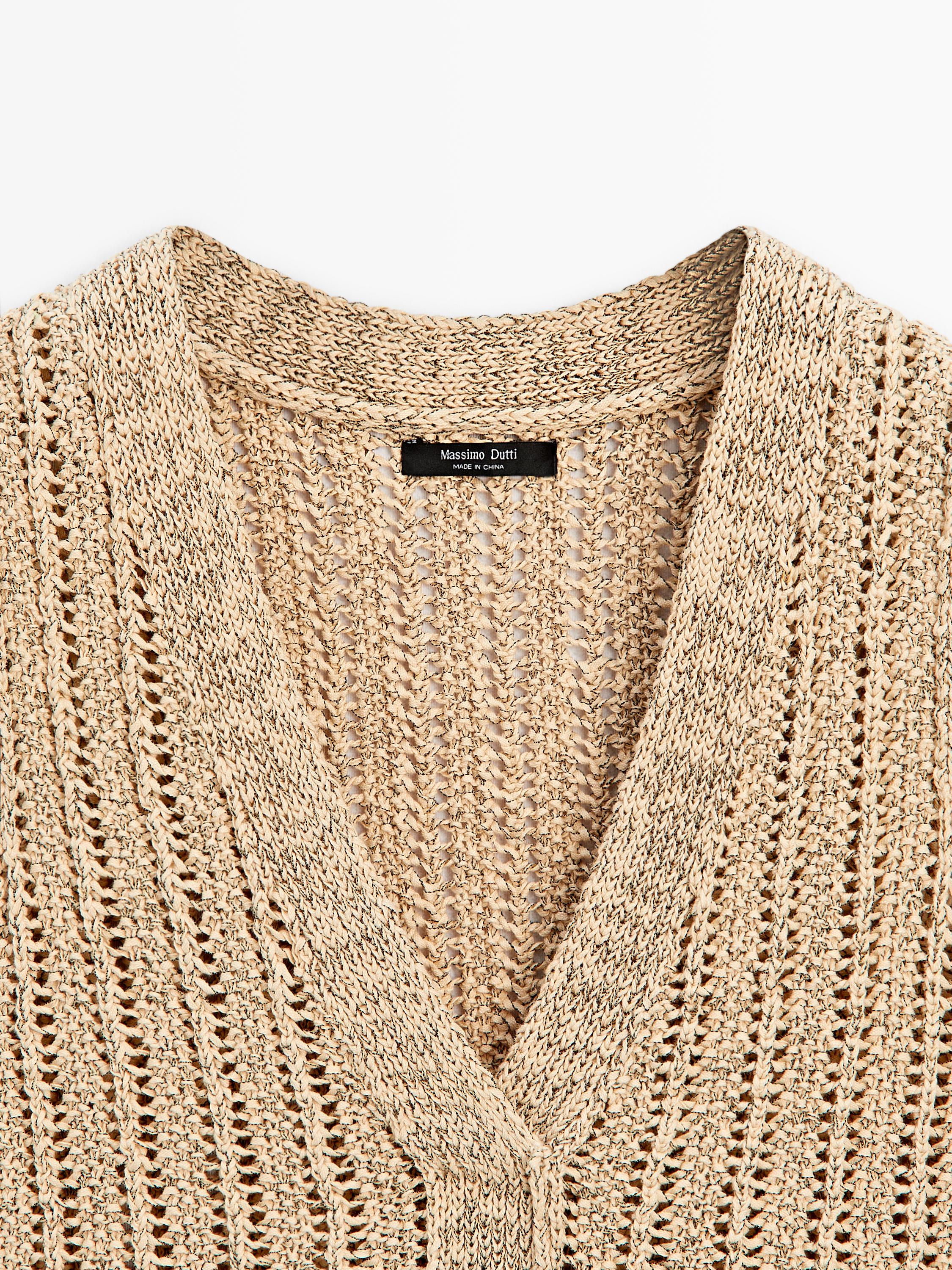 Gilet maille ajourée