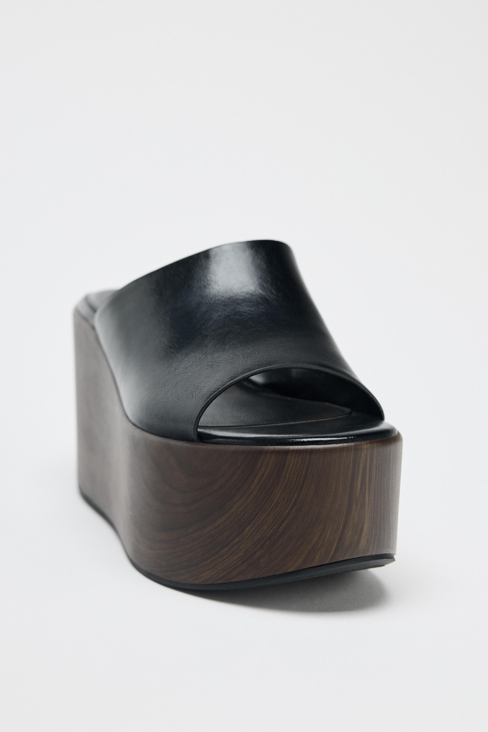 【ZARA】プラットフォームウェッジソール ブラック 3350/510/800 ZARA】プラットフォームウェッジソール ブラック 3350/510/800