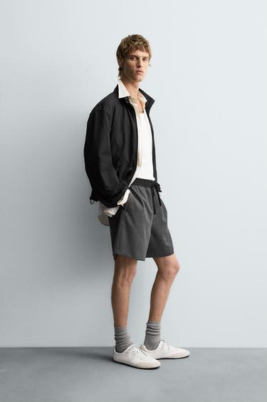 CONTRAST WAIST BERMUDA SHORTS - Grey by Zara - Image 3