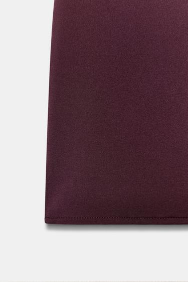 ROBE MI-LONGUE ASYMÉTRIQUE - Bordeaux de Zara - Image 7