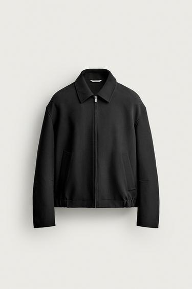 КУРТКА RELAXED FIT ЗІ СКЛАДКАМИ - Чорний Zara