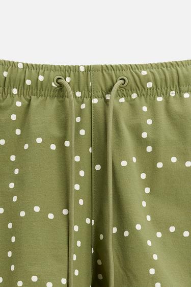 ABSTRACT PRINT MID-LENGTH SWIMMING TRUNKS - Light khaki by Zara - Image 8