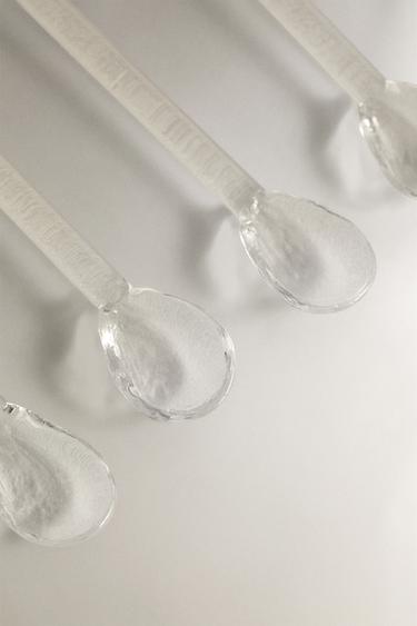 PACK OF SHINY GLASS CHRISTMAS DESSERT SPOONS (PACK OF 6) - 990 by Zara - Image 2