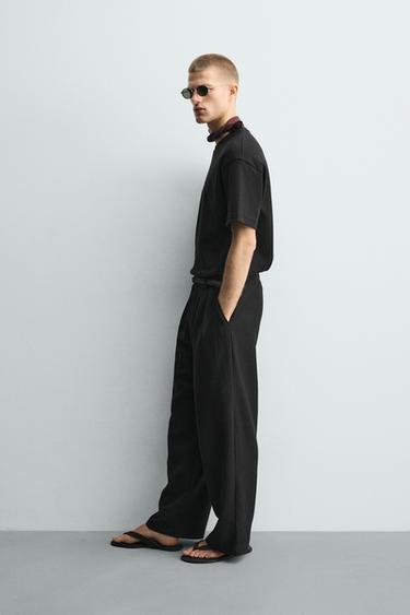 SWEAT INTERLOCK BRODÉ IMPRIMÉ BIMATIÈRE - Noir de Zara - Image 3
