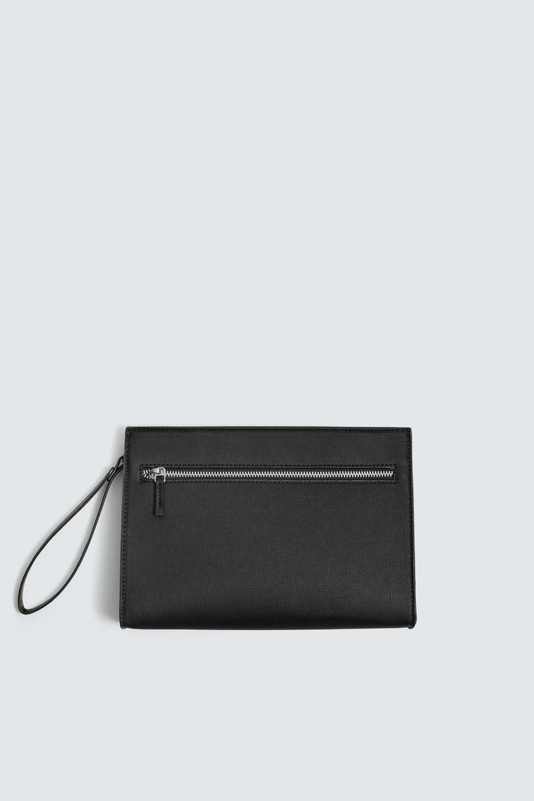 ZARA TEXTURED CLUTCH BAG