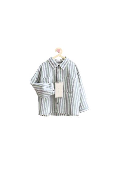 ZARA TIMELESS - CAMISA RAYAS BOLSILLO - Azul de Zara