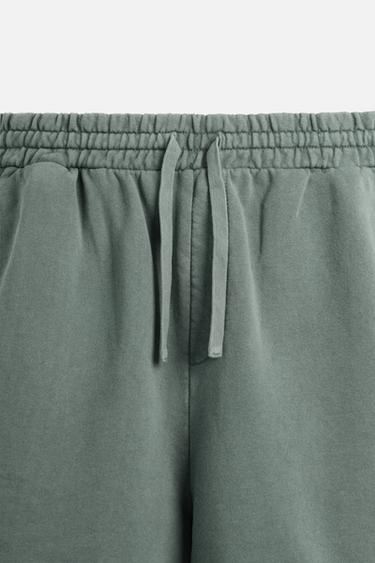 WASHED JOGGER BERMUDA SHORTS - washed green by Zara - Image 8