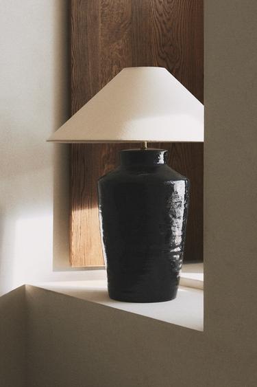CERAMIC TABLE LAMP - Black Zara