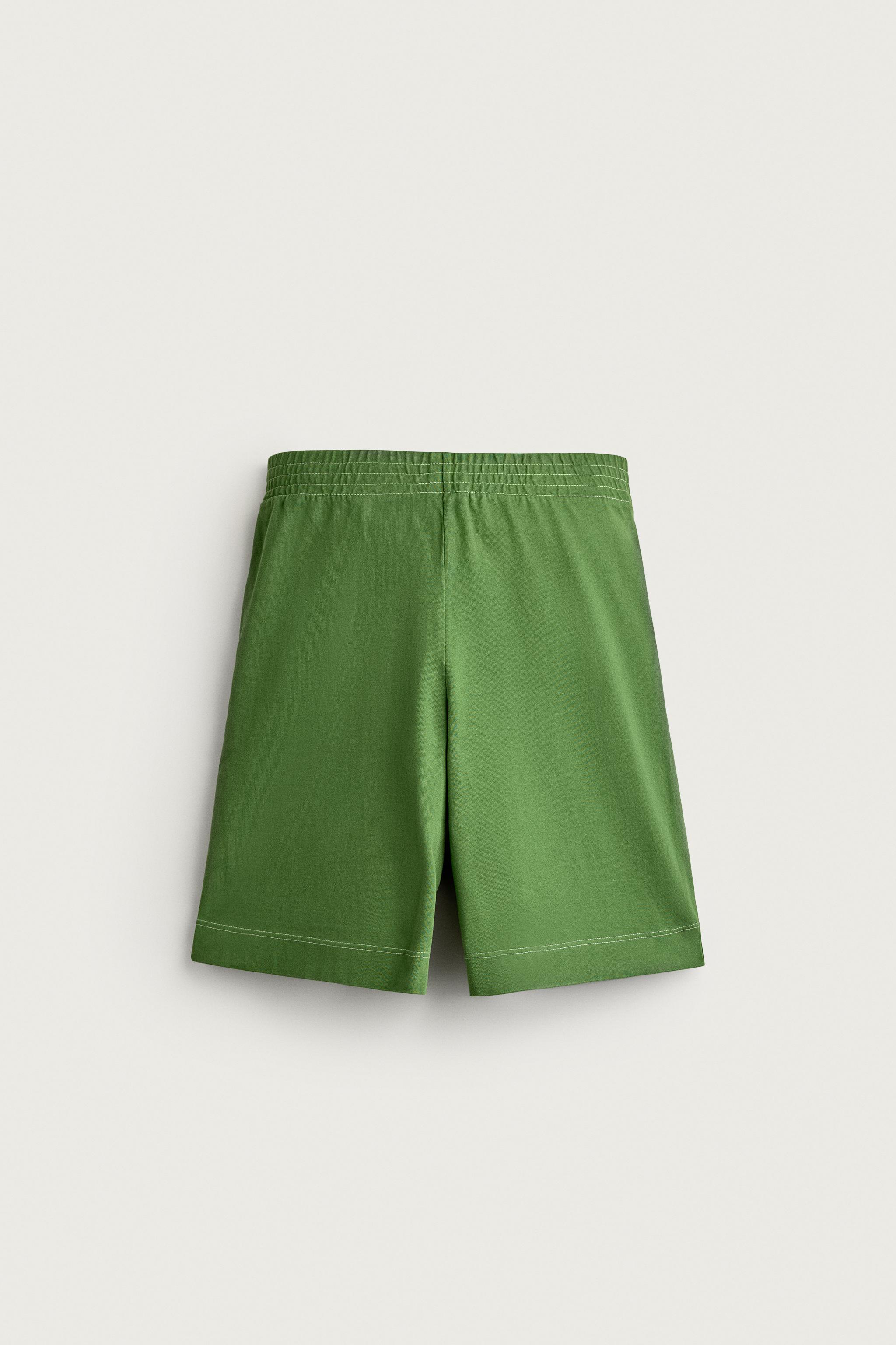 Zara GENİŞ PAÇA JOGGING FIT BERMUDA görsel 2