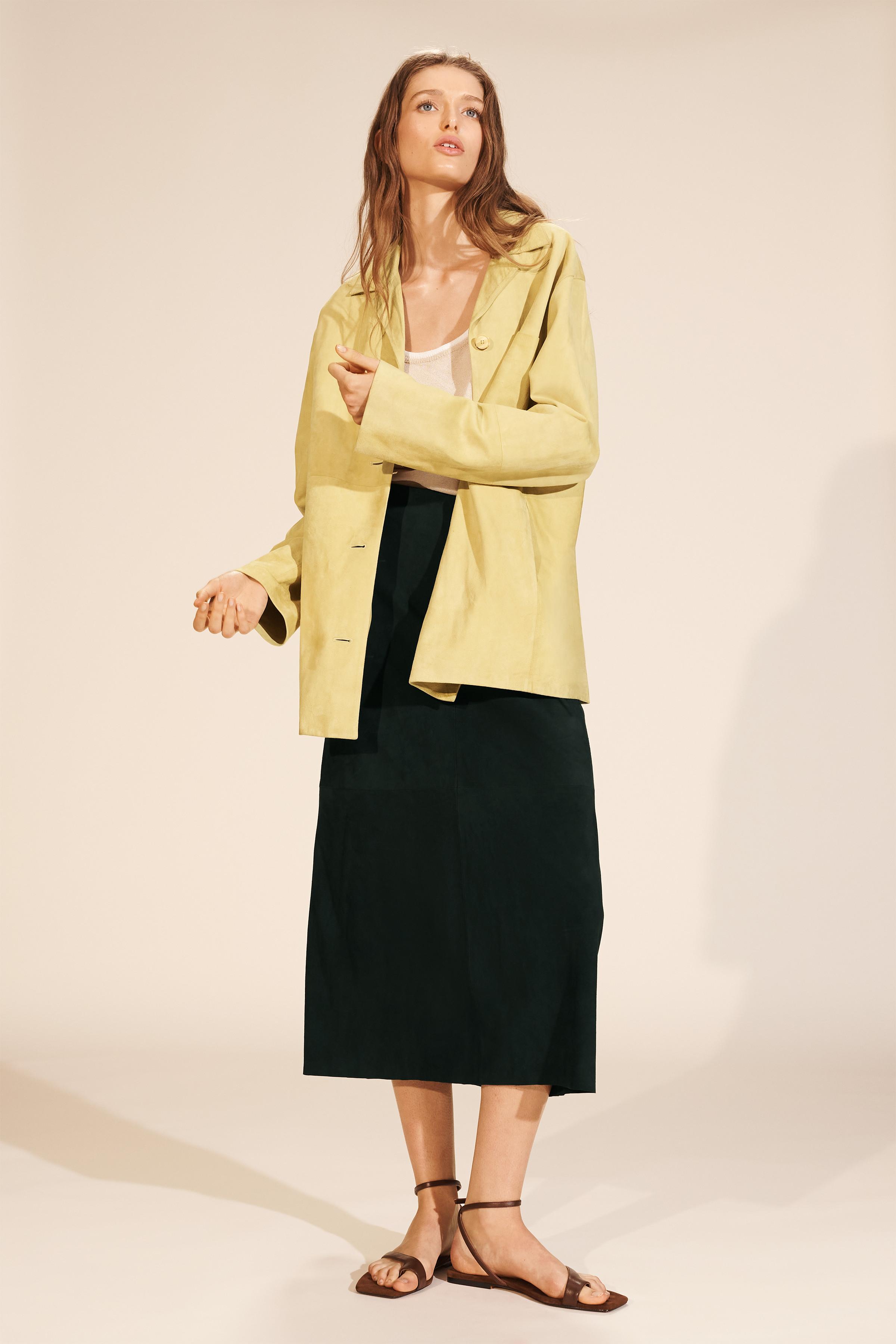 ZARA limited edition 21ss サテンブルゾン XL サテンエフェクト デニムパンツ - LIMITED EDITION