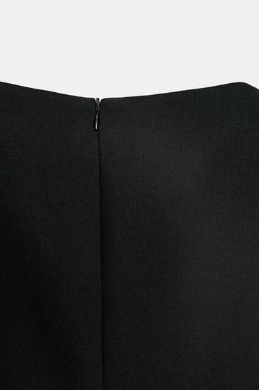 Zara PUFF SLEEVE TOP ZW COLLECTION - Black