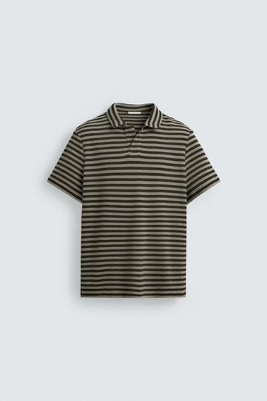 POLO REGULAR FIT ESTRUCTURA - rayas de Zara