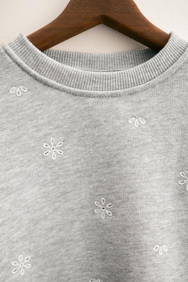 ZARA TIMELESS - EMBROIDERED FLORAL SWEATSHIRT - Grey marl by Zara - Image 2