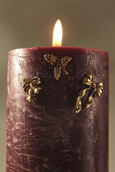 PACK OF 6 CHRISTMAS CANDLE PINS — Green 1
