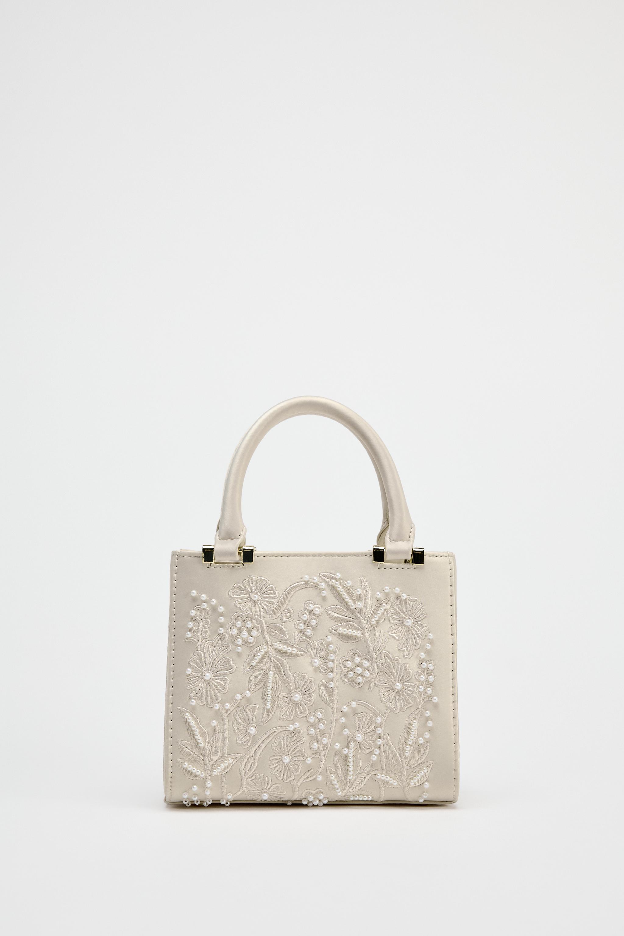 Zara pearl handbag sale