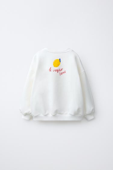 Zara DUKSERICA SA PRINTOM CASA LAWA X ZARA KIDS – prljavobela