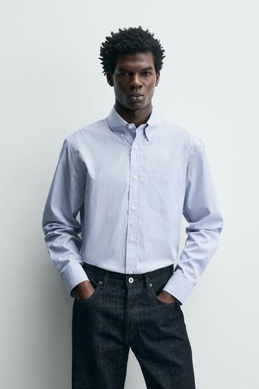 TEXTURED STRIPED SHIRT - Stripes by Zara