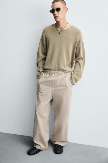 PANTALON COUPE DÉCONTRACTÉE RAYURES - rayures de Zara - Image 5