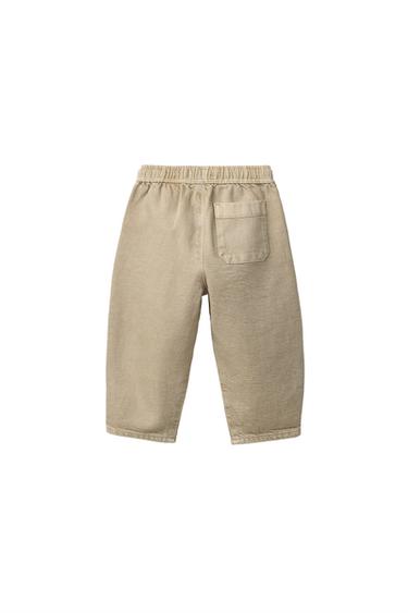 TWILL BAGGY TROUSERS - camel by Zara - Image 1