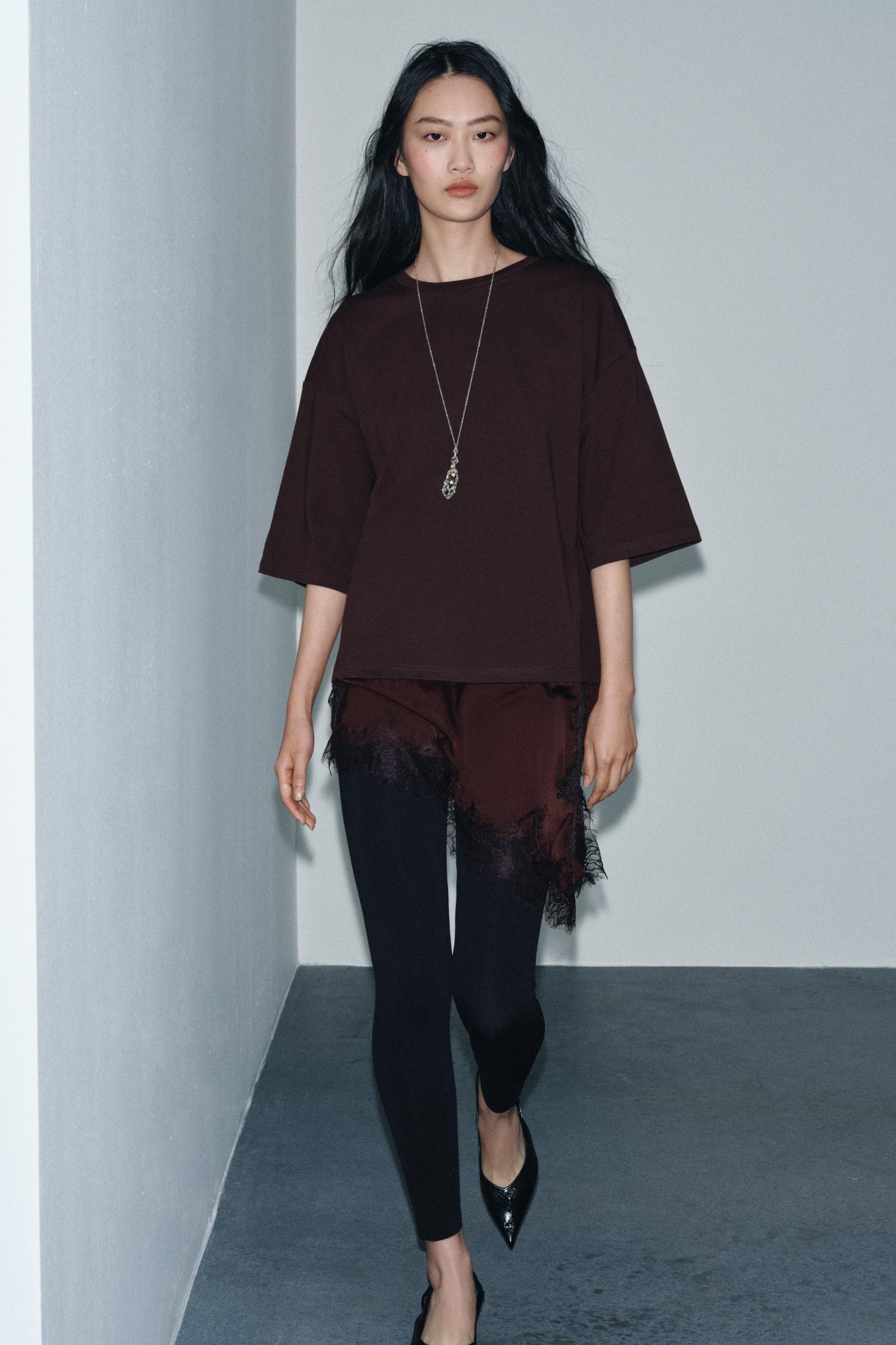 T-SHIRT BIMATIÈRE DENTELLE