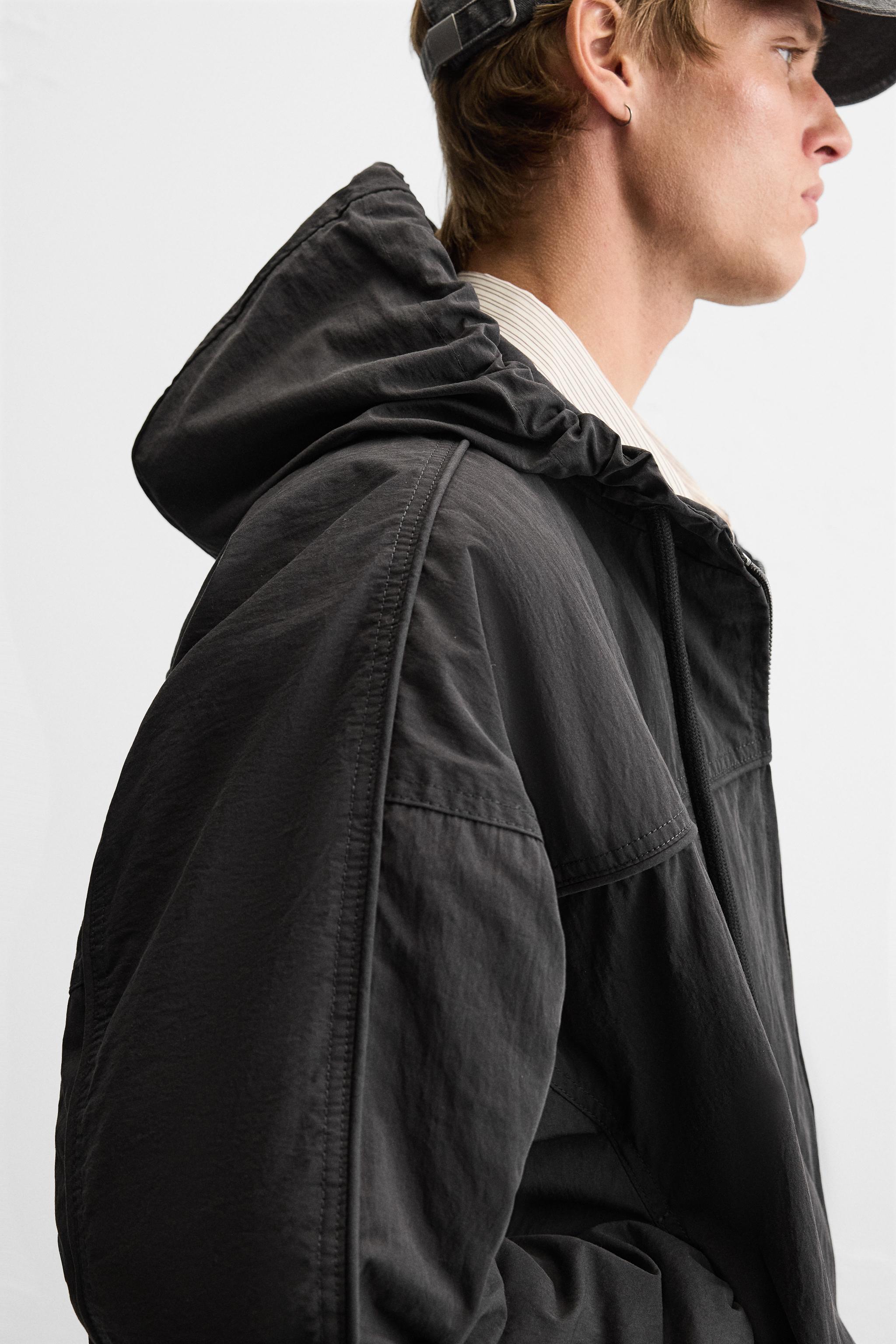 HOODED TECHNICAL JACKET - Black | ZARA United States