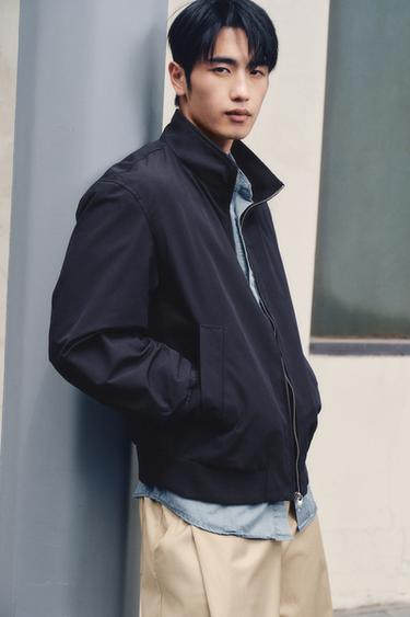 Zara 撥水科技外套 - 海藍色