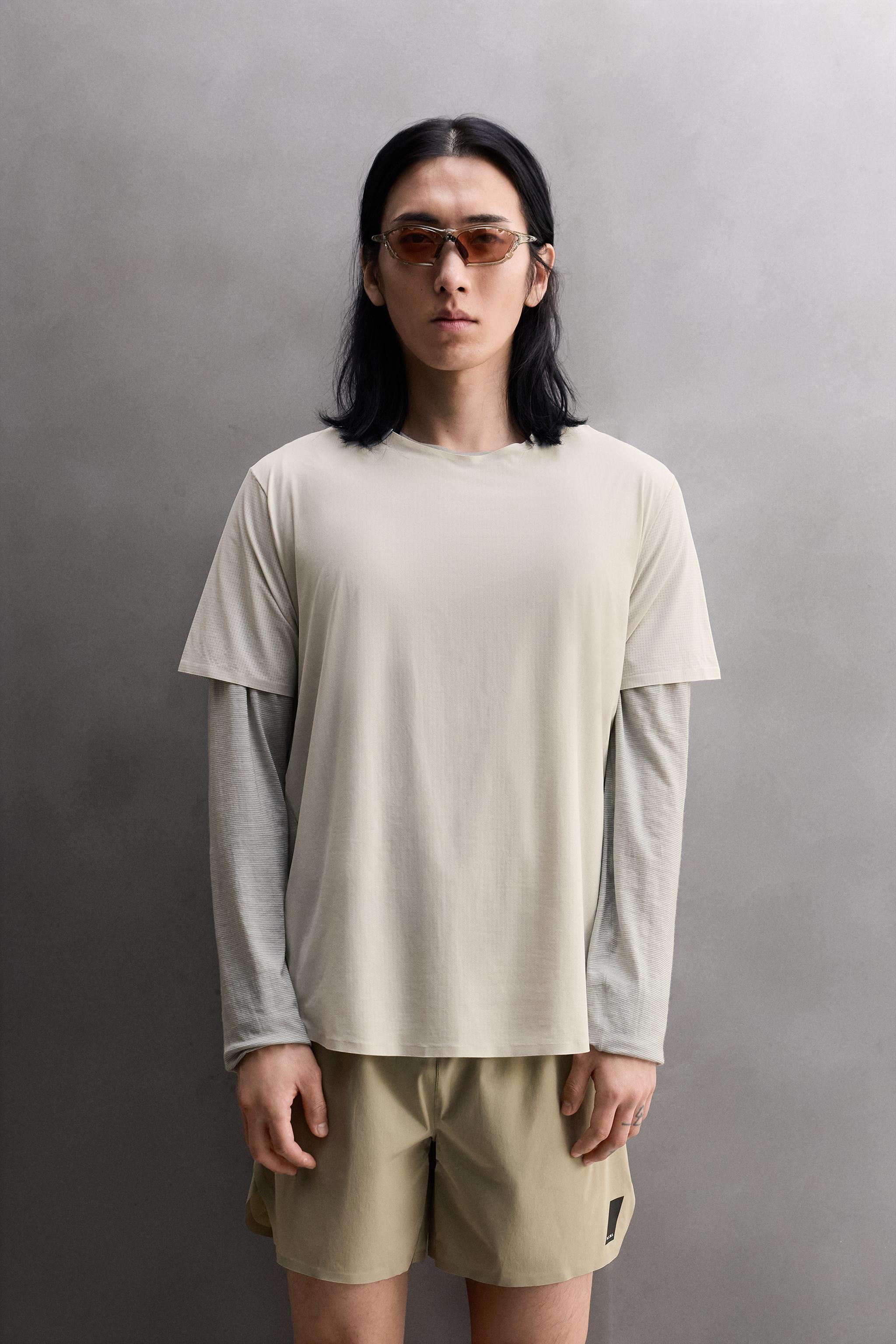 KOMBİNE TEKNİK KOŞU T-SHIRT - Antrasit grisi | ZARA Türkiye / Turkey