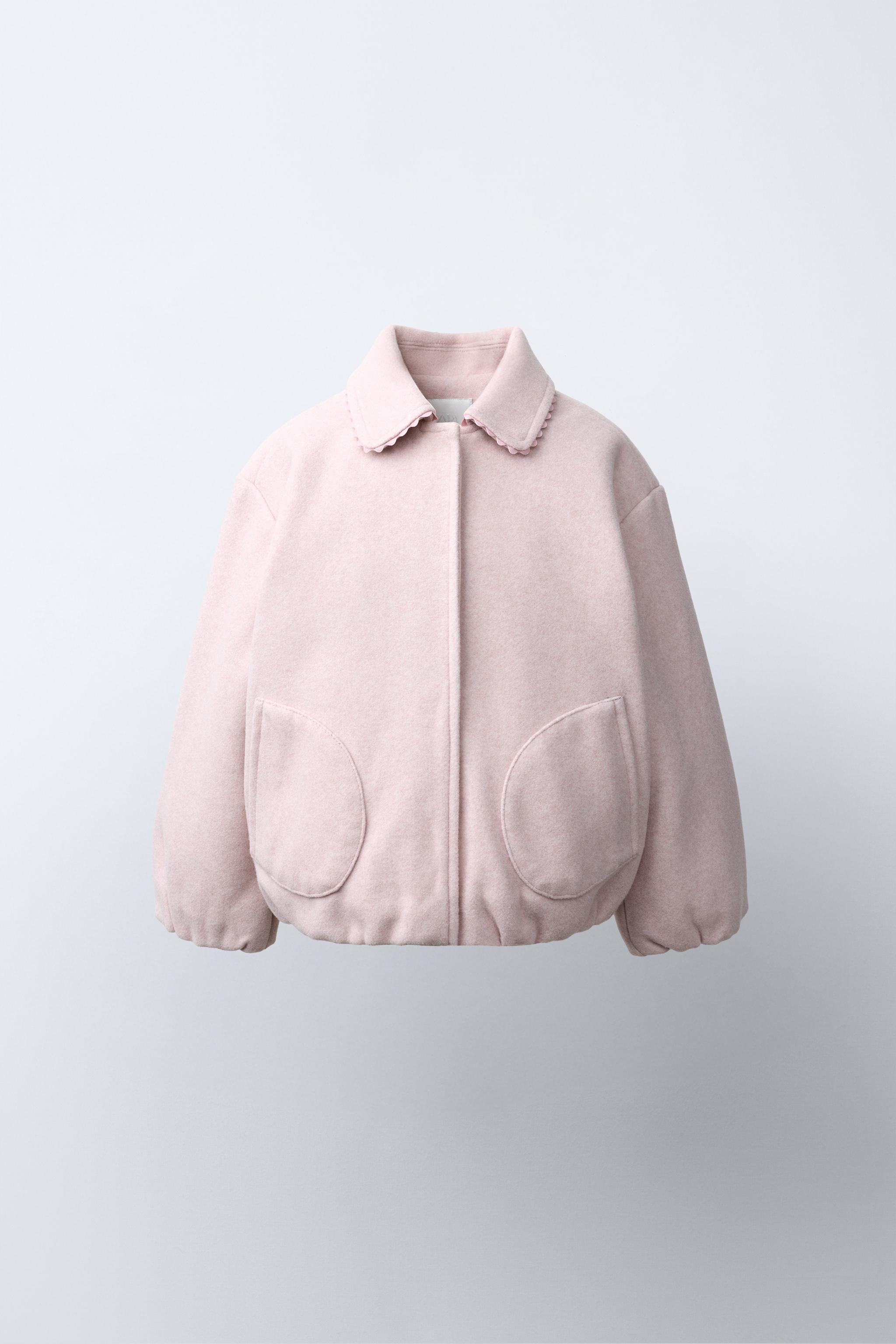ウェーブトリム ボンバージャケット - ピンク | ZARA Japan / 日本