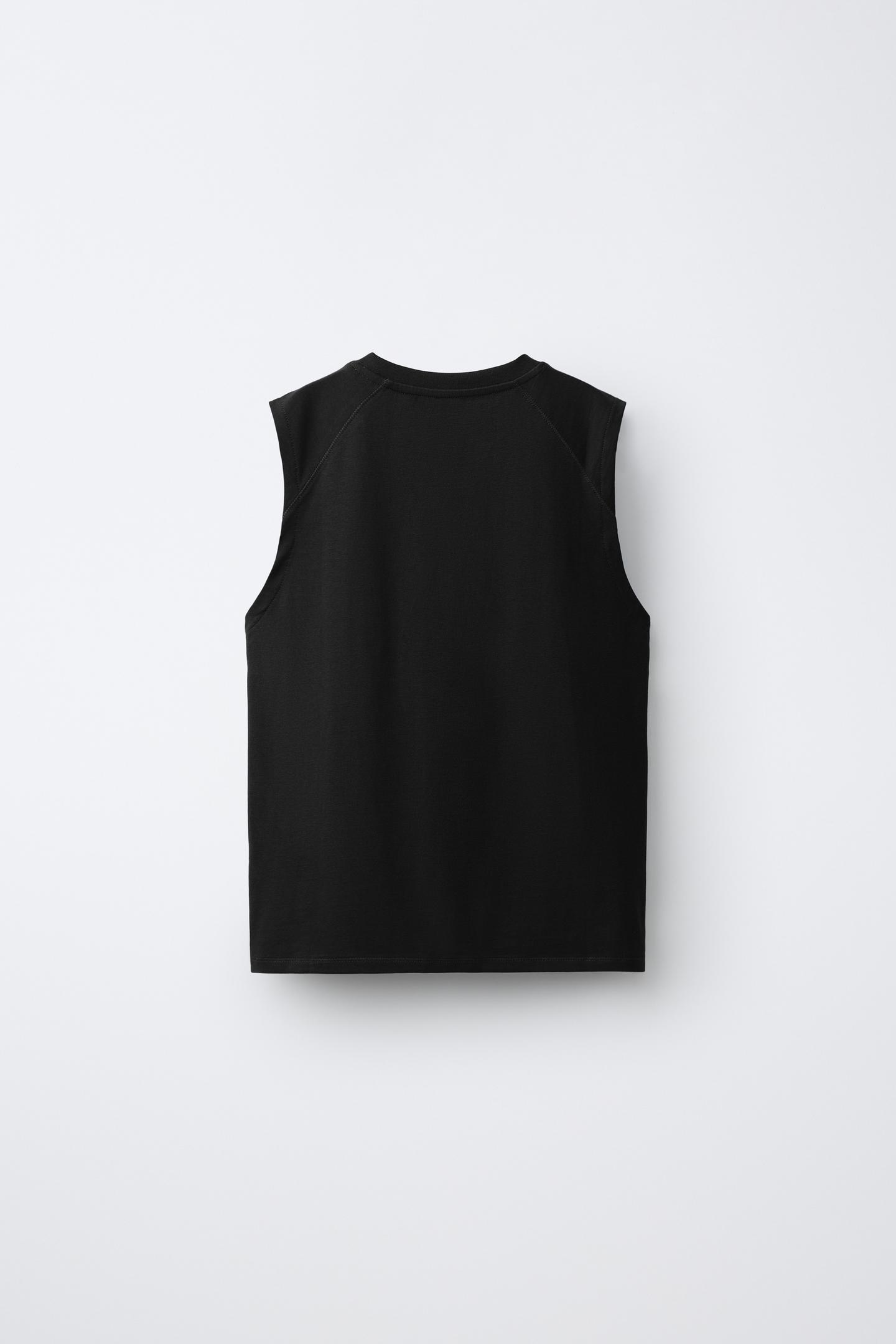 Детская футболка Zara Sleeveless T-SHIRT, цвет: Чёрный — фото 2