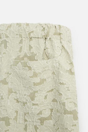 GEOMETRIC JACQUARD BERMUDA SHORTS - Khaki by Zara - Image 10