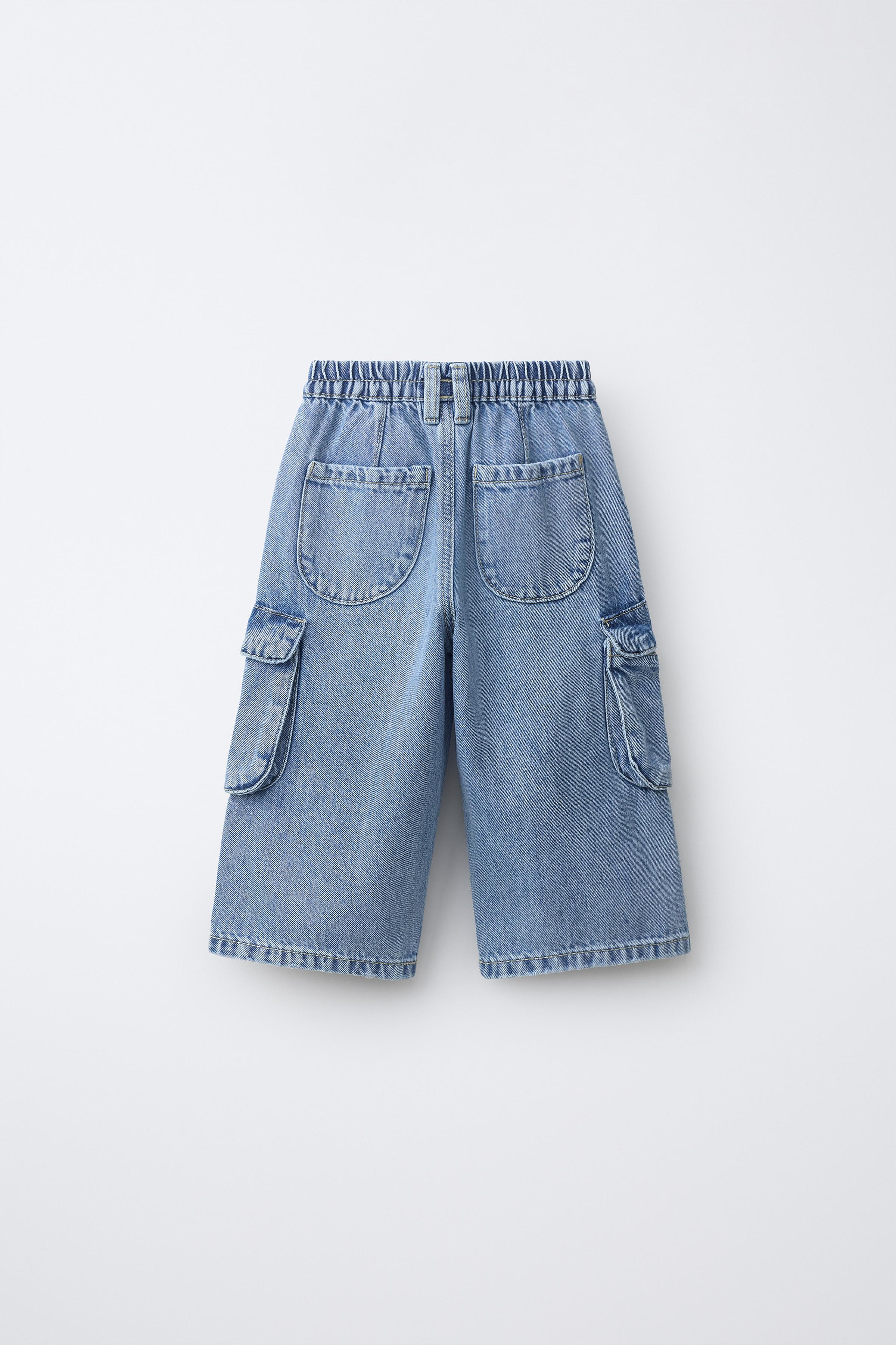 Детские джинсы Zara CARGO BALLOON JEANS WITH LABEL — фото 3