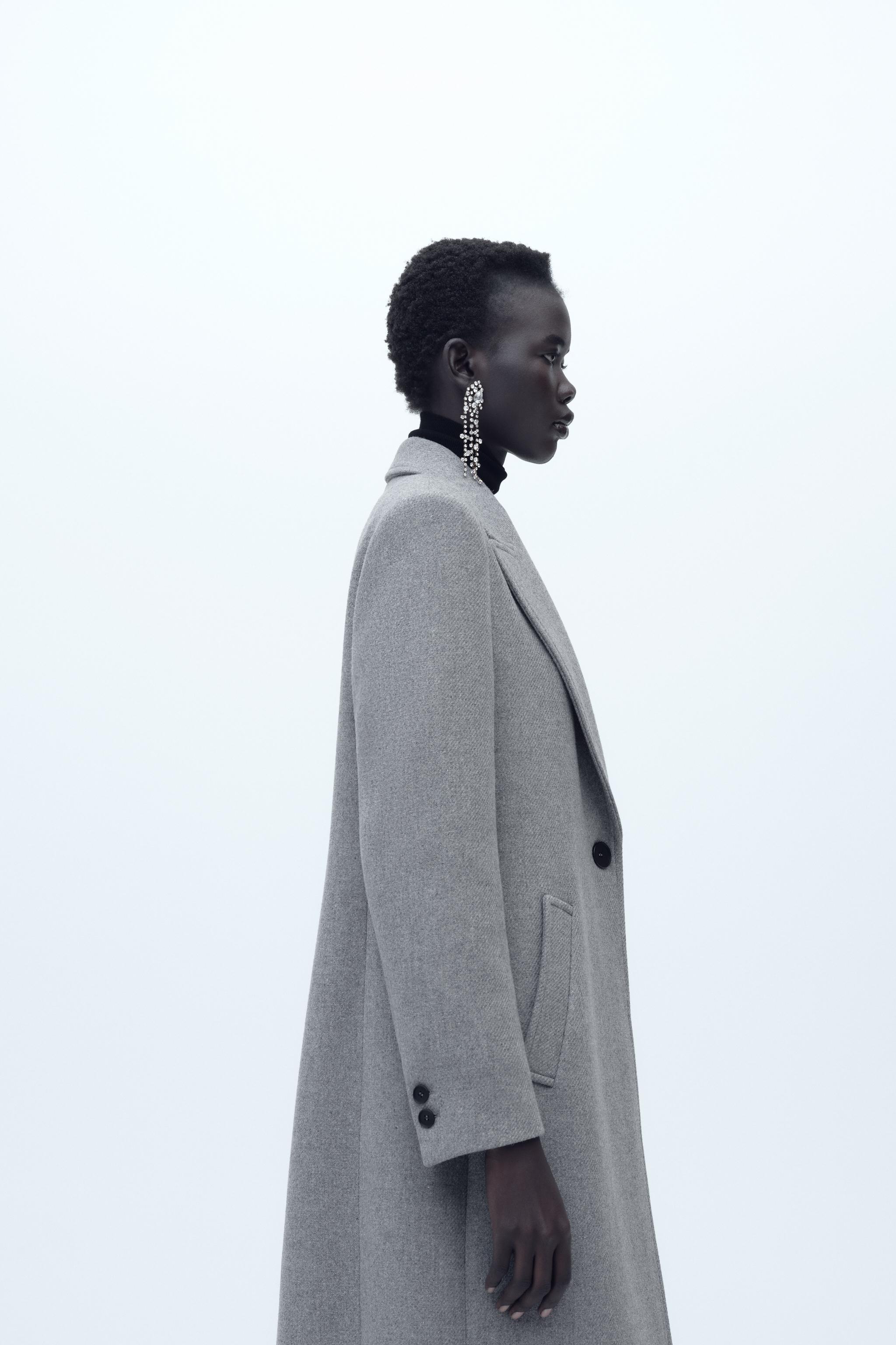 LONG WOOL COAT - Gray | ZARA United States LONG WOOL COAT - Gray | ZARA United States