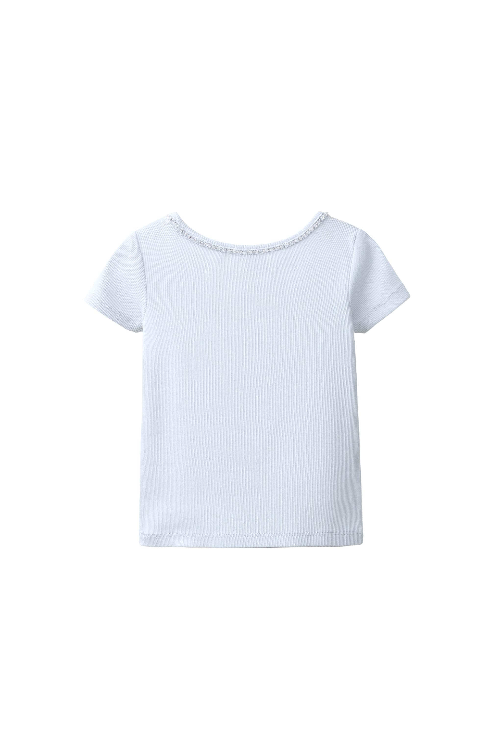 JEWELED RIB T-SHIRT