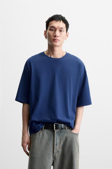 BASIC BOXY FIT T-SHIRT - Blue by Zara