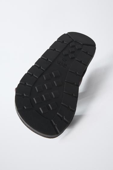 SANDALES EN CUIR - Violet aubergine de Zara - Image 6