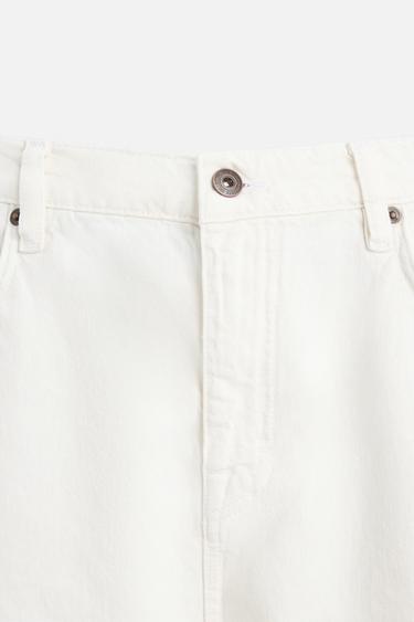 JEAN STRAIGHT FIT COTON - CHANVRE - Blanc cassé de Zara - Image 8
