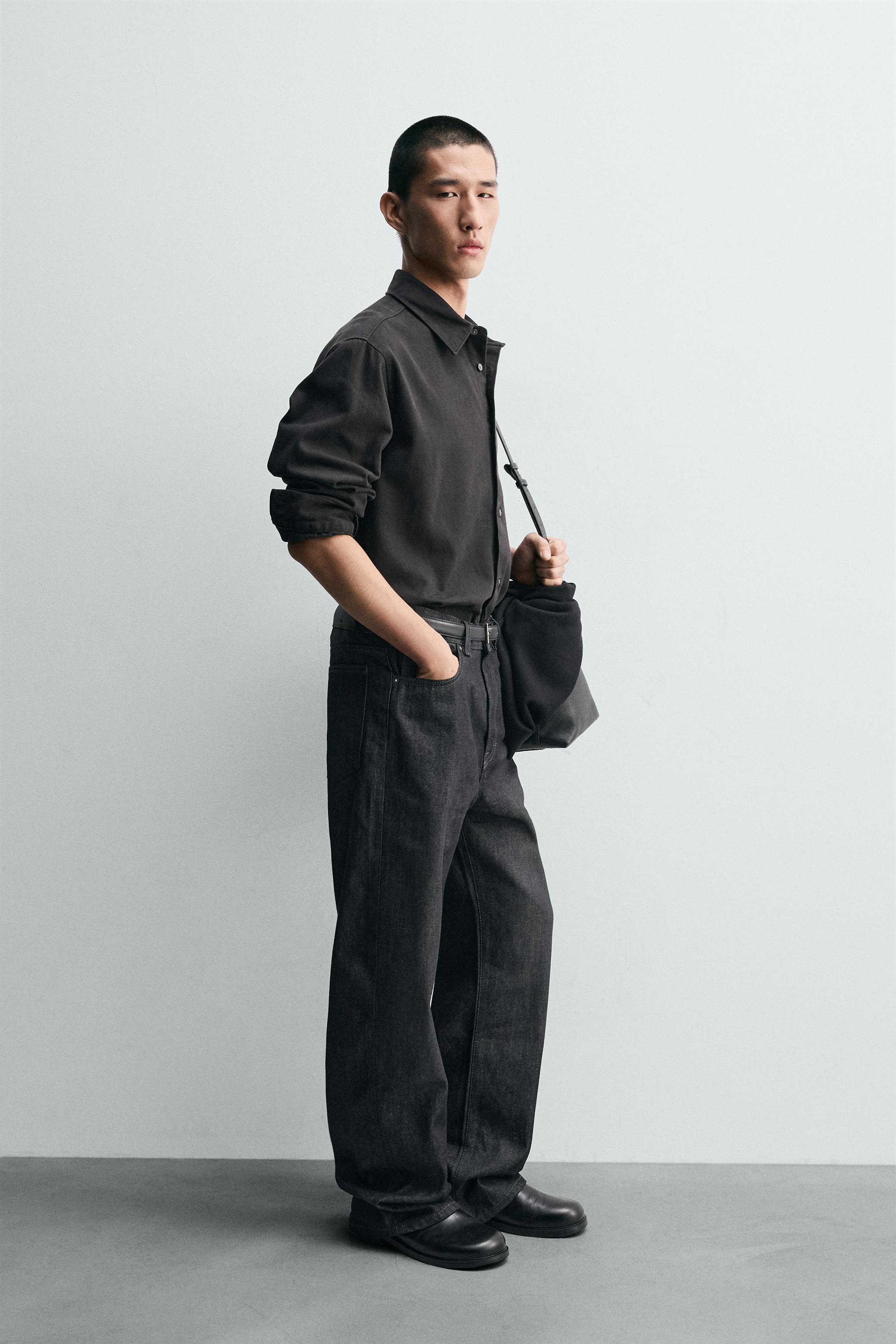 LOOSE FLARE FIT JEANS - Indigo | ZARA United States