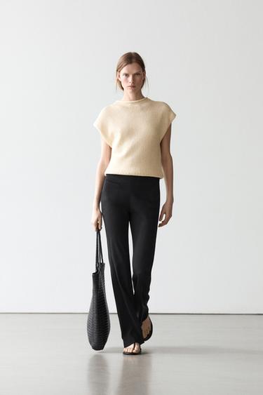 Pantalón bolsillo flare fit - Negro de Zara - Imagen 0