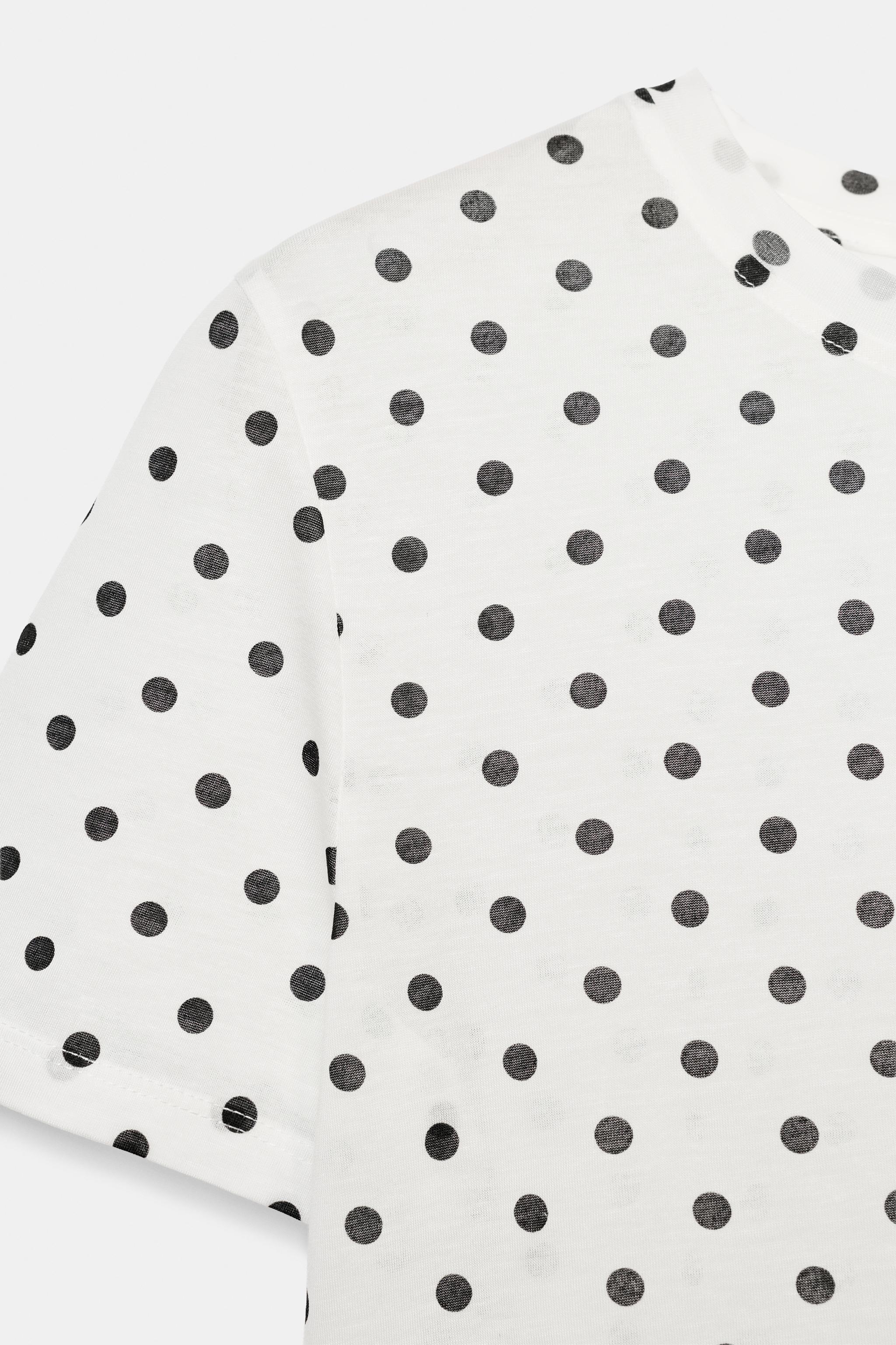 SHORT SLEEVE POLKA DOT T-SHIRT