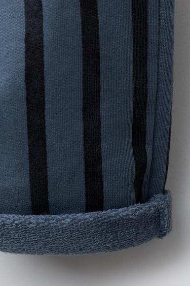 STRIPED BAGGY PLUSH TROUSERS - blue/black by Zara - Image 3