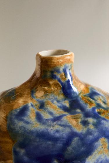 VASE IRRÉGULIER COLORÉ - Sable / Bleu de Zara - Image 2